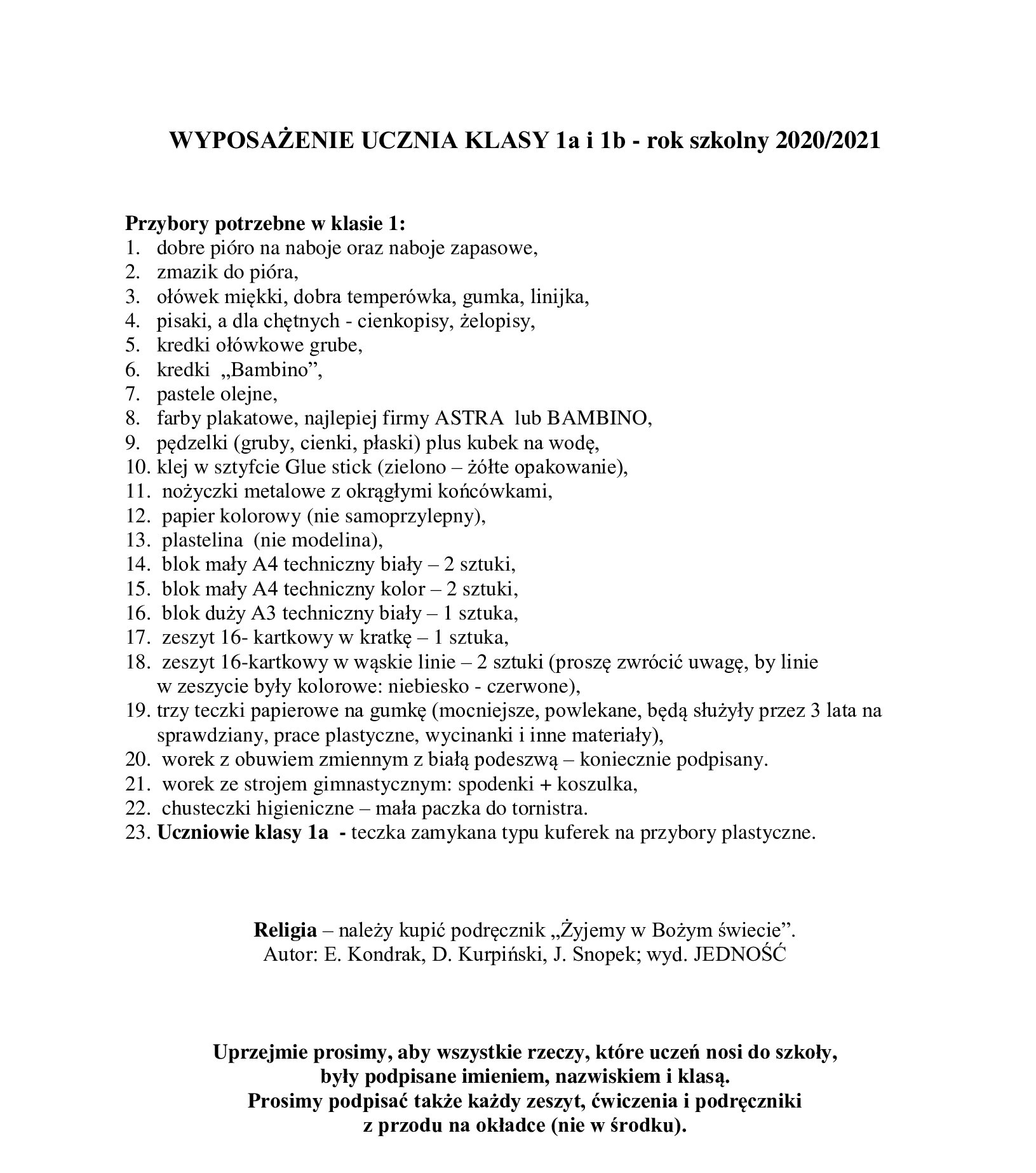 WYPRAWKA klasa 1 kopia